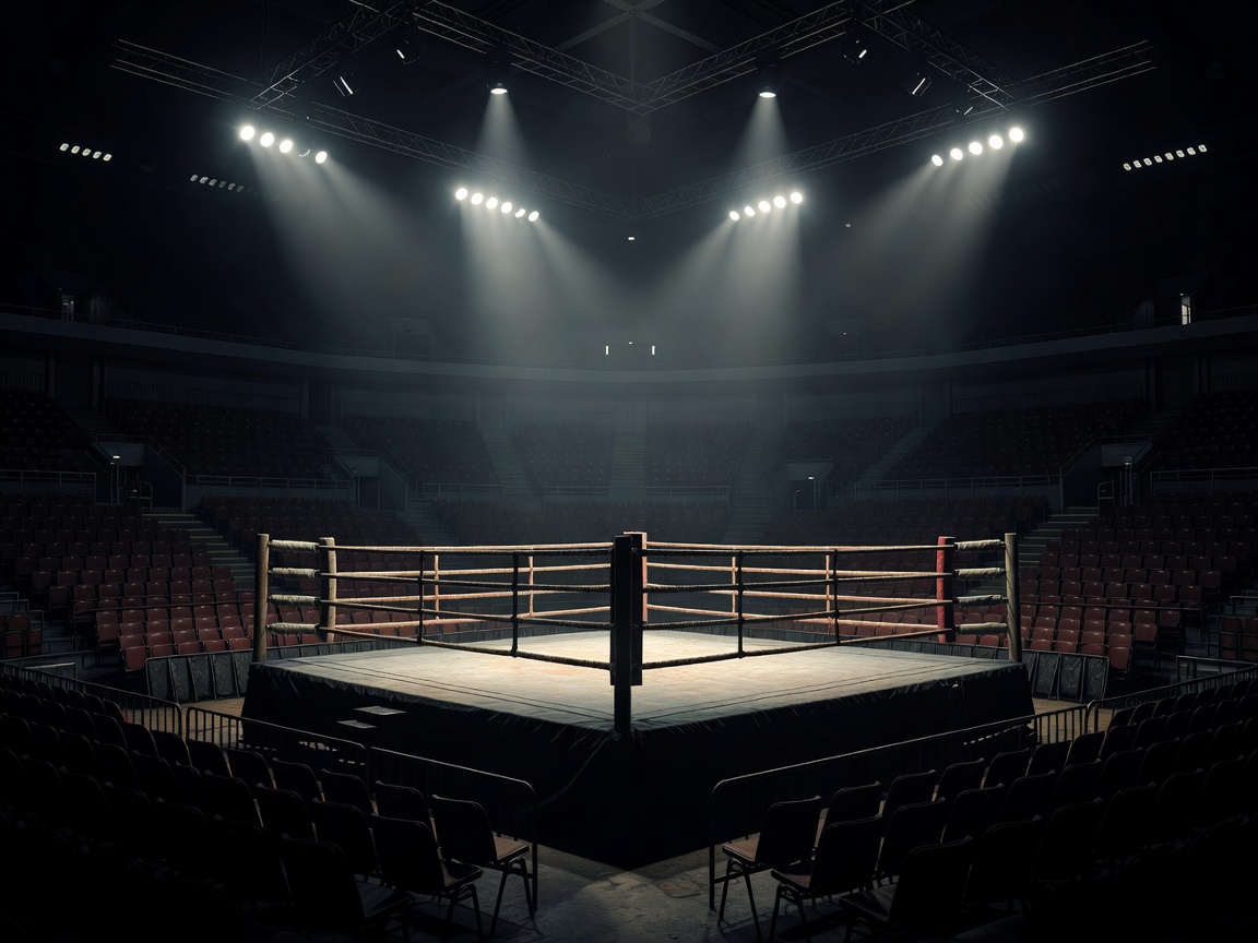 Cinematic Boxing Championship Arena Background